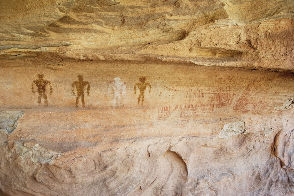 Anasazi rock art handprints