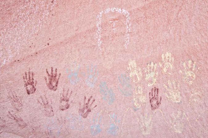 Ancestral Pueblo handprints
