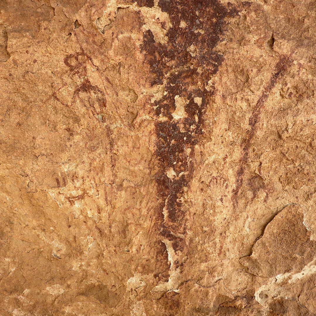 Barrier Canyon Style rock art panel